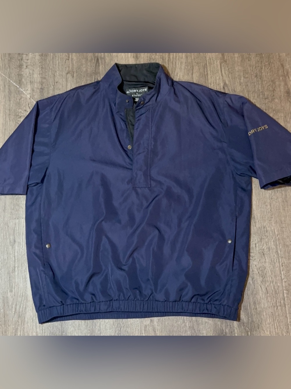 DryJoys Men's Navy Short-Sleeve Pullover Shirt